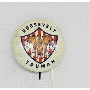 Vintage 1972 Reissue Of 1944 Roosevelt Truman A-0 1972-25 Presidential Pin
